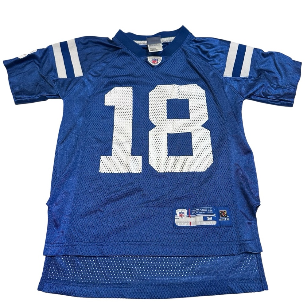 Peyton Manning kids Colts football‎ Jersey #18 Reebok vintage small (8)